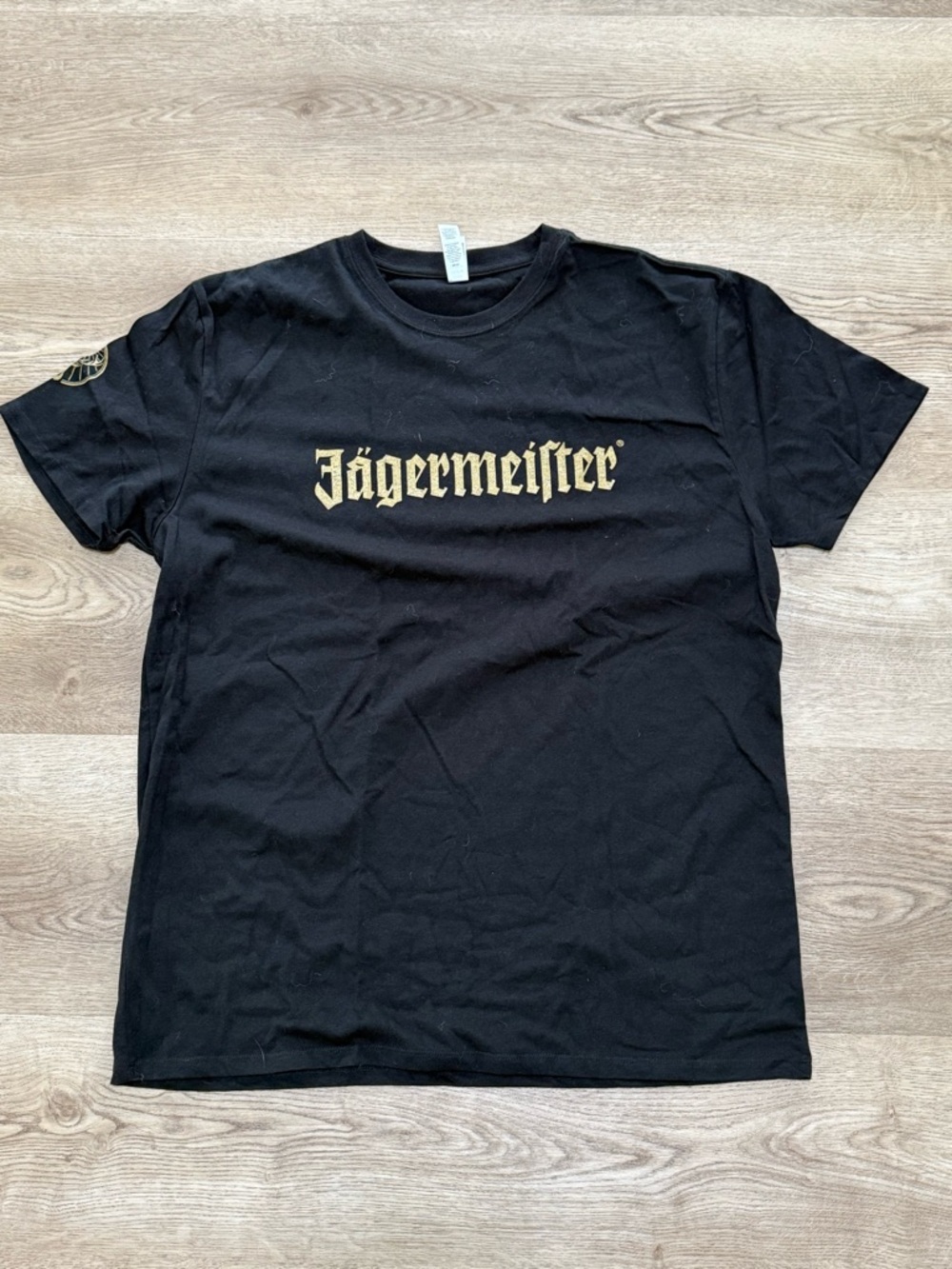 Jagermeister Black T-Shirt with Gold Chest Logo